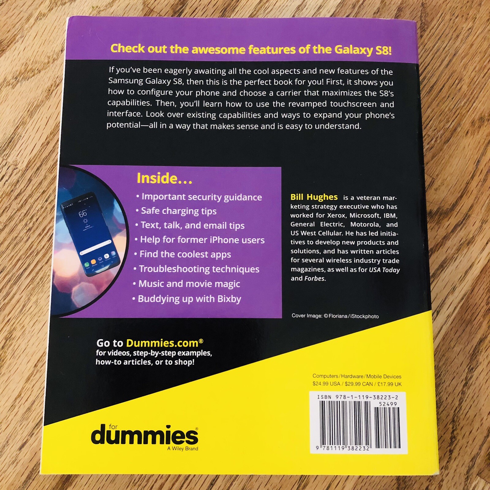 Book – Samsung Galaxy S8 For Dummies, Bill Hughes, 310 Pages
