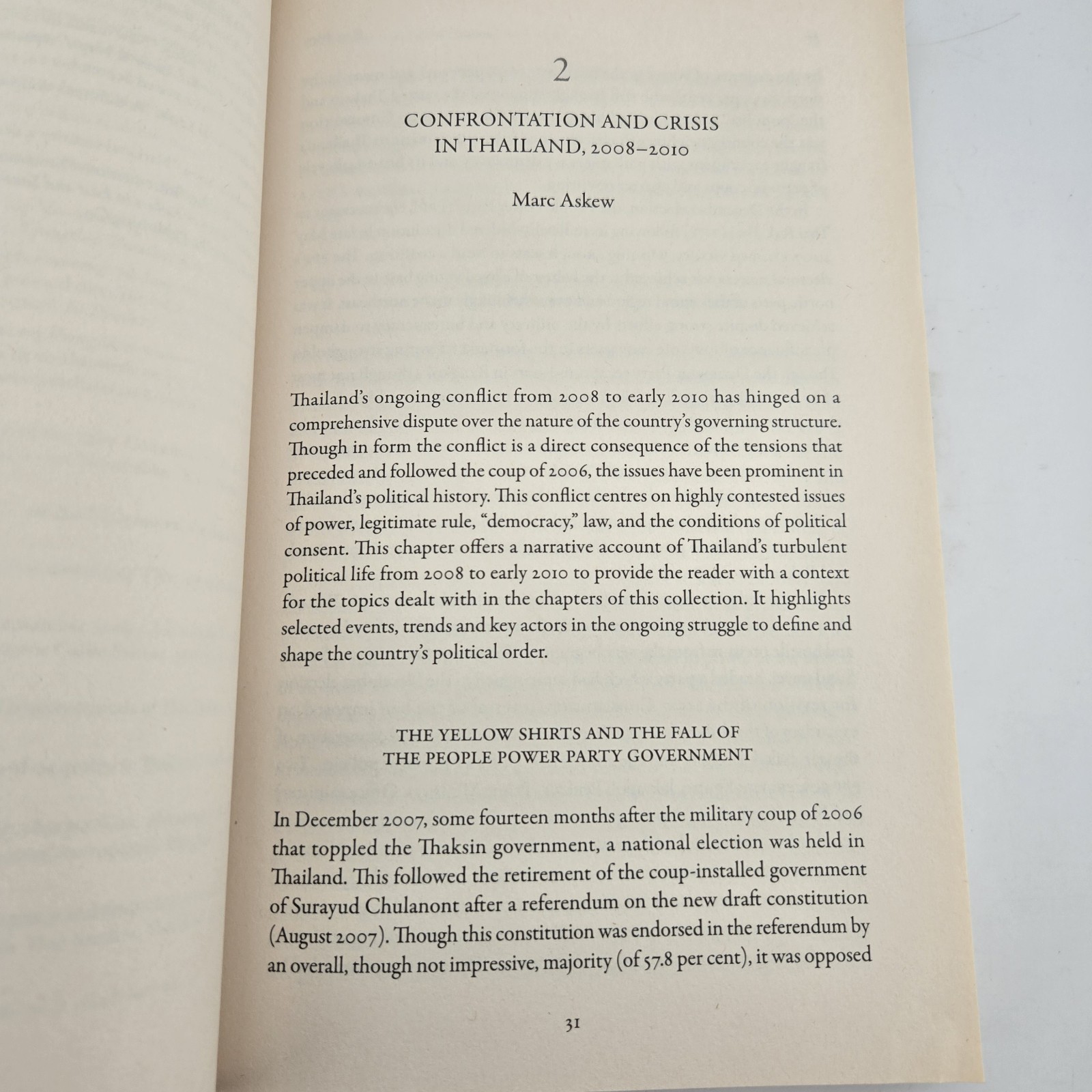 Legitimacy Crisis in Thailand by Marc Askew 2010 Paperback History Politics