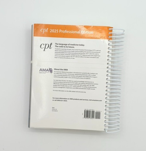 cpt 2025: Professional Edition. Spiral bound. AMA.