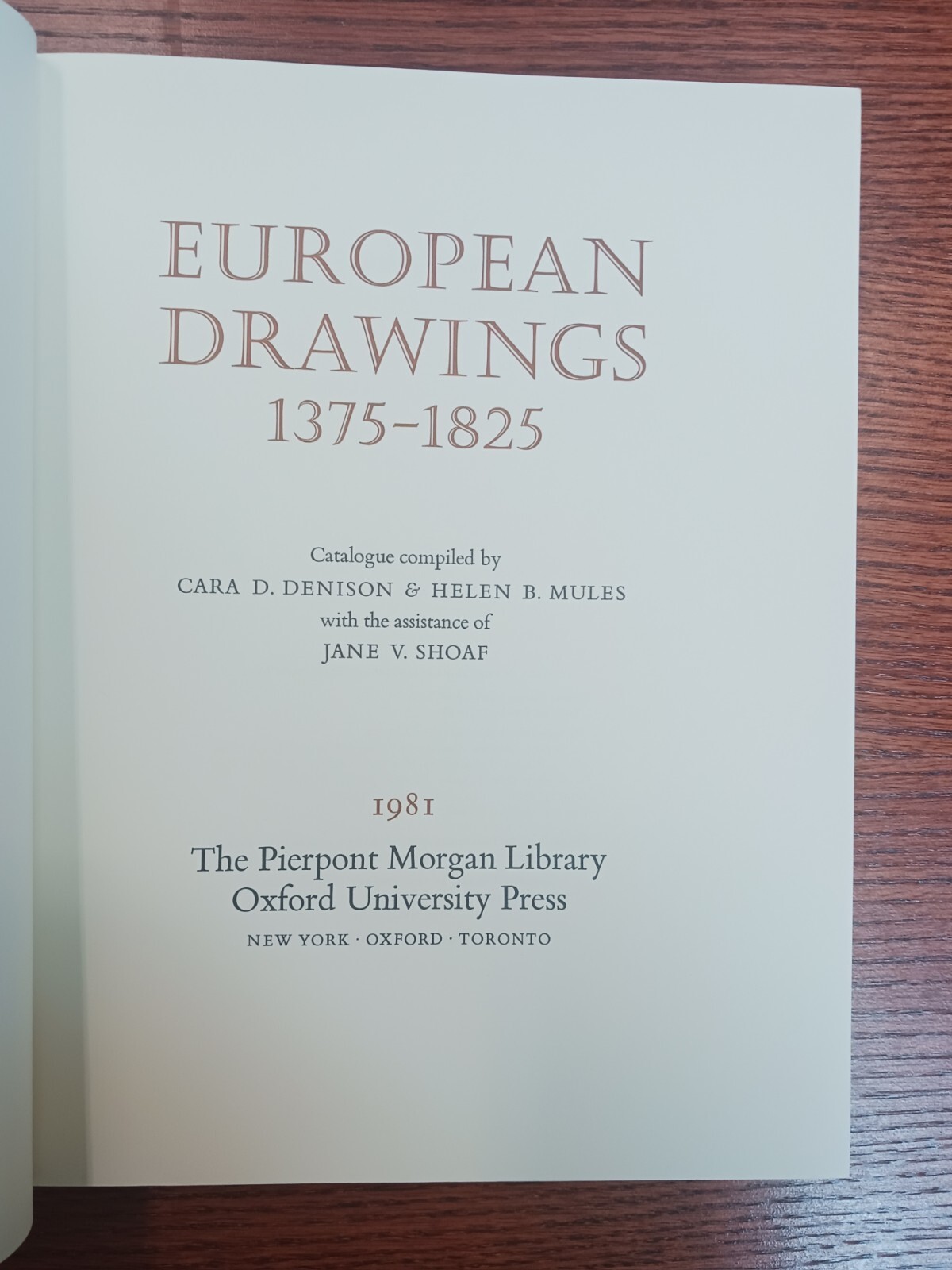 European Drawings, 1375-1825 (1981, HC w DJ) Pierpont Morgan