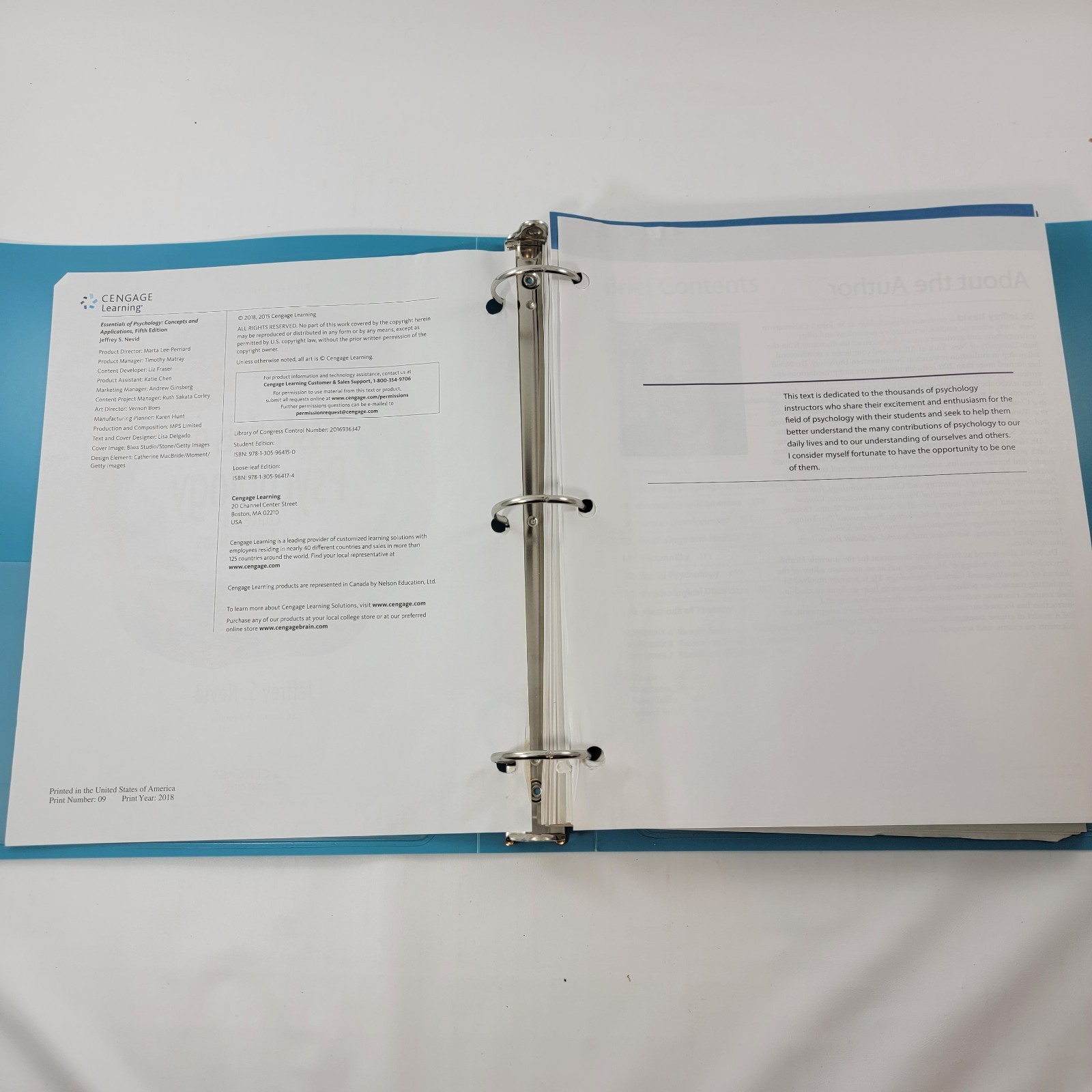 Cengage Learning Sociology / Psychology Textbooks 2018 Lot Of 4 Loose Leaf