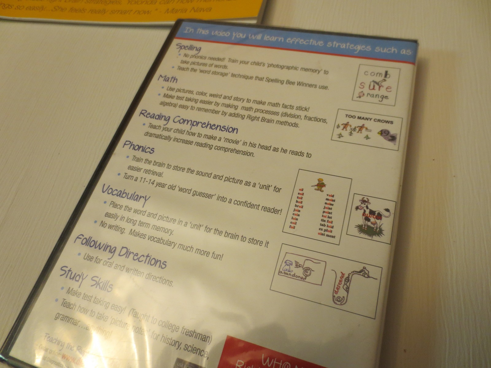 TEACHING THE RIGHT BRAIN CHILD, Study Guide+DVD set, Dianne Craft, math/phonics