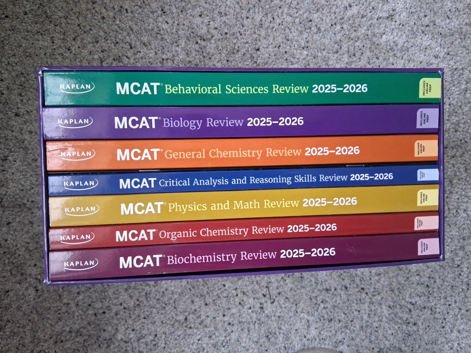 MCAT Complete 7-Book Subject Review – Kaplan- Like New!