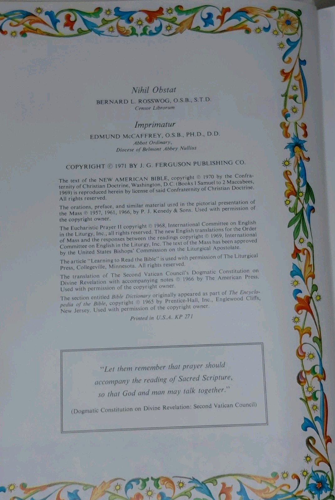 White Holy Bible The New American Bible Catholic
