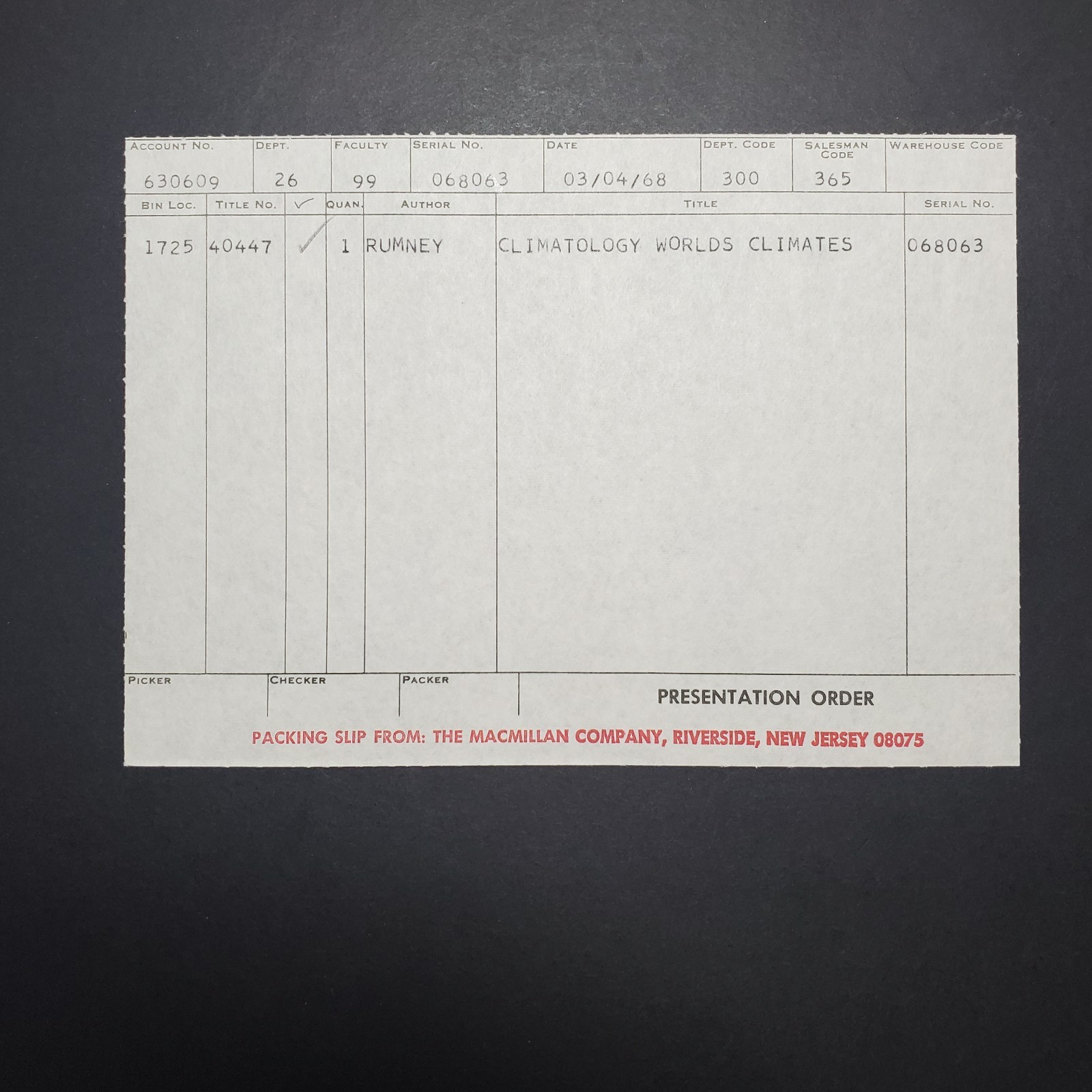 Climatology and World Climates by George R. Rumney Vintage 1968 HC 1st Ed. w/DJ