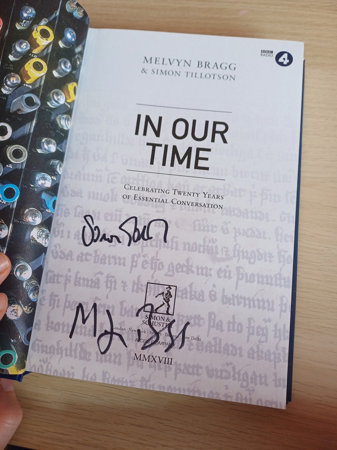 In Our Time – 1st/1st Signed Melvyn Bragg/Simon Tillotson. Radio 4