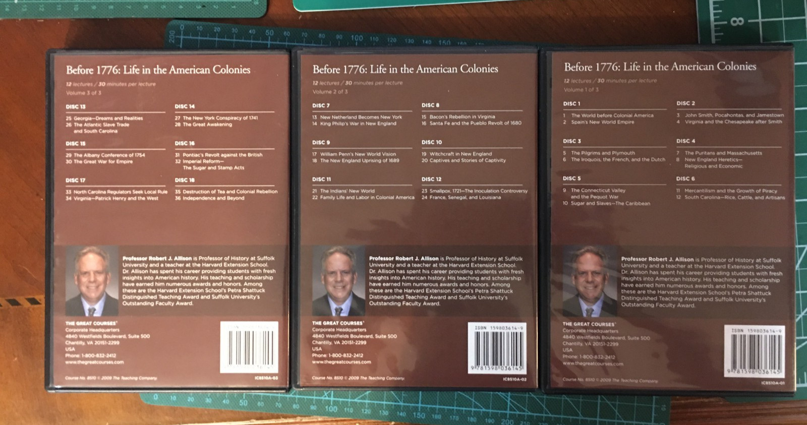 The Great Courses- 6 complete different courses on CD, never been played – NEW