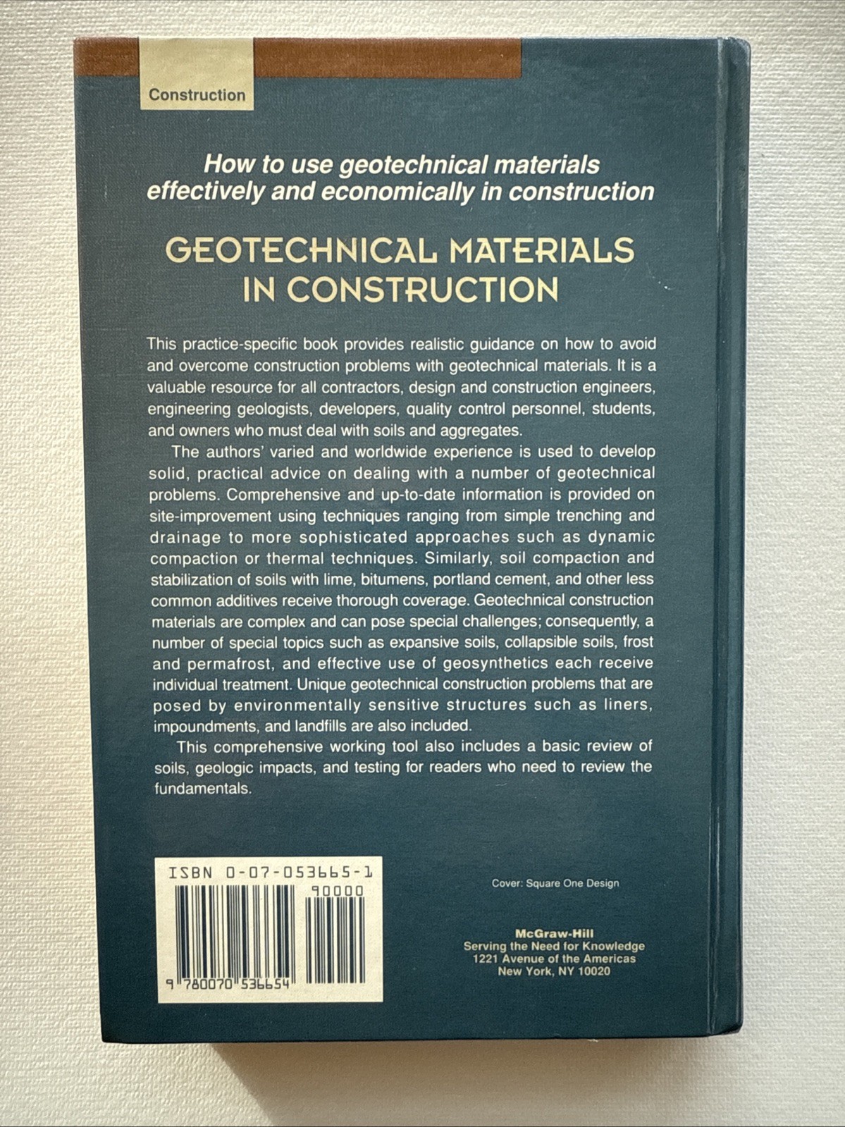 Mcgraw-Hill Construction Ser.: Geotechnical Materials in Construction by Marion