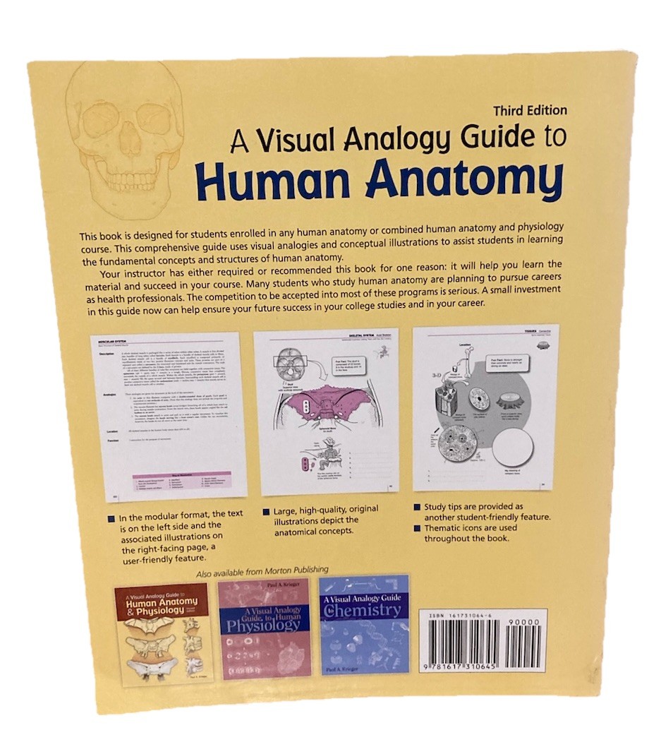 A Visual Analogy Guide to Human Anatomy, 3rd Ed. Paul Krieger Exam Copy – GOOD