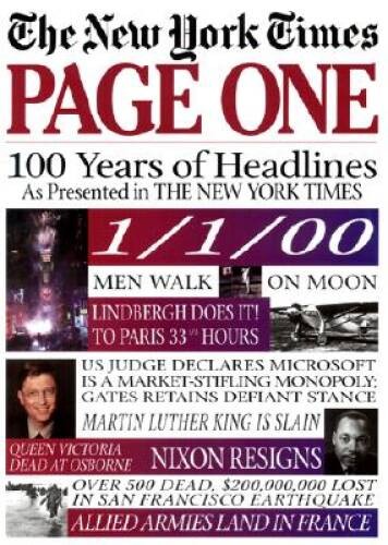 Page One – Hardcover By New York Times – GOOD