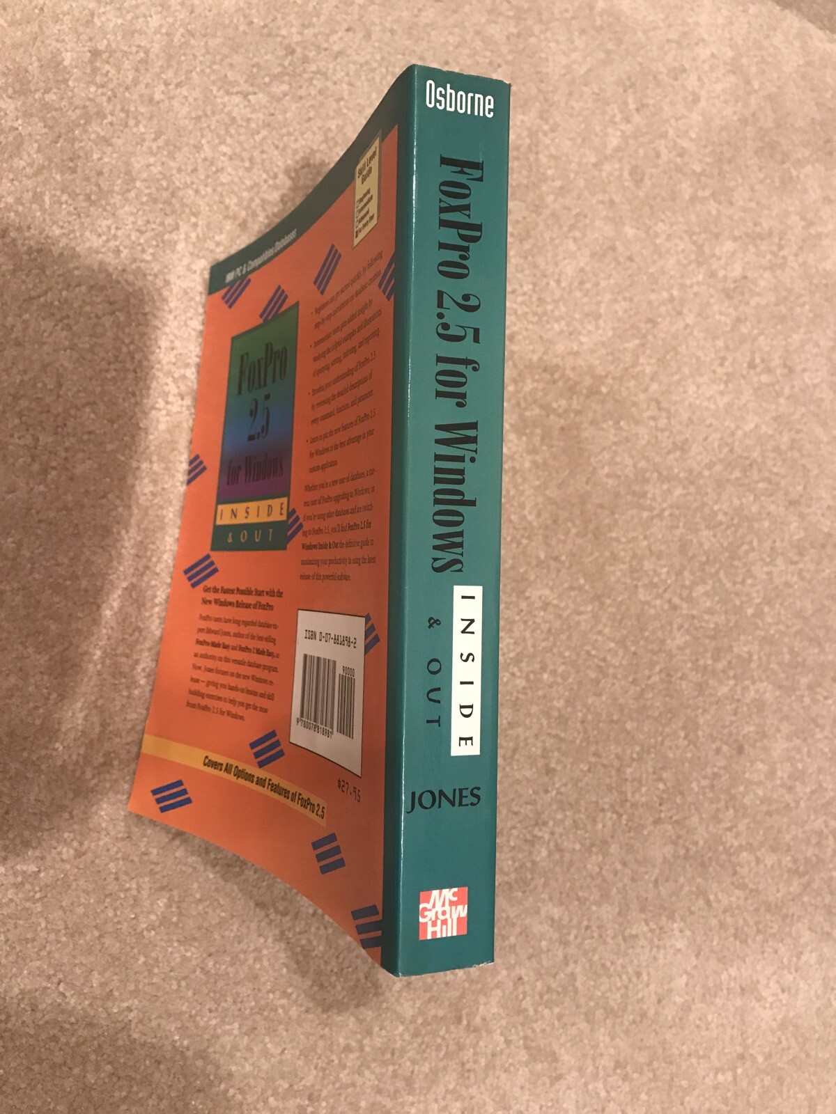 FoxPro 2.5 For Windows Inside & Out By Edward Jones Osborne McGraw-Hill