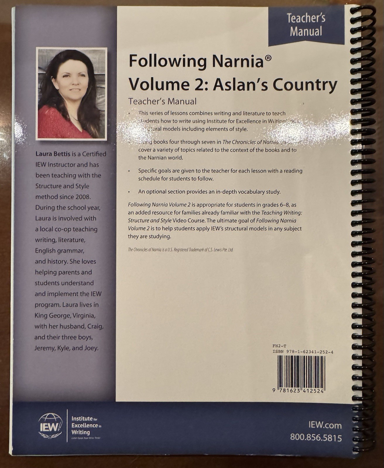 IEW Following Narnia Vol 2: Aslan’s Country Teacher’s Manual