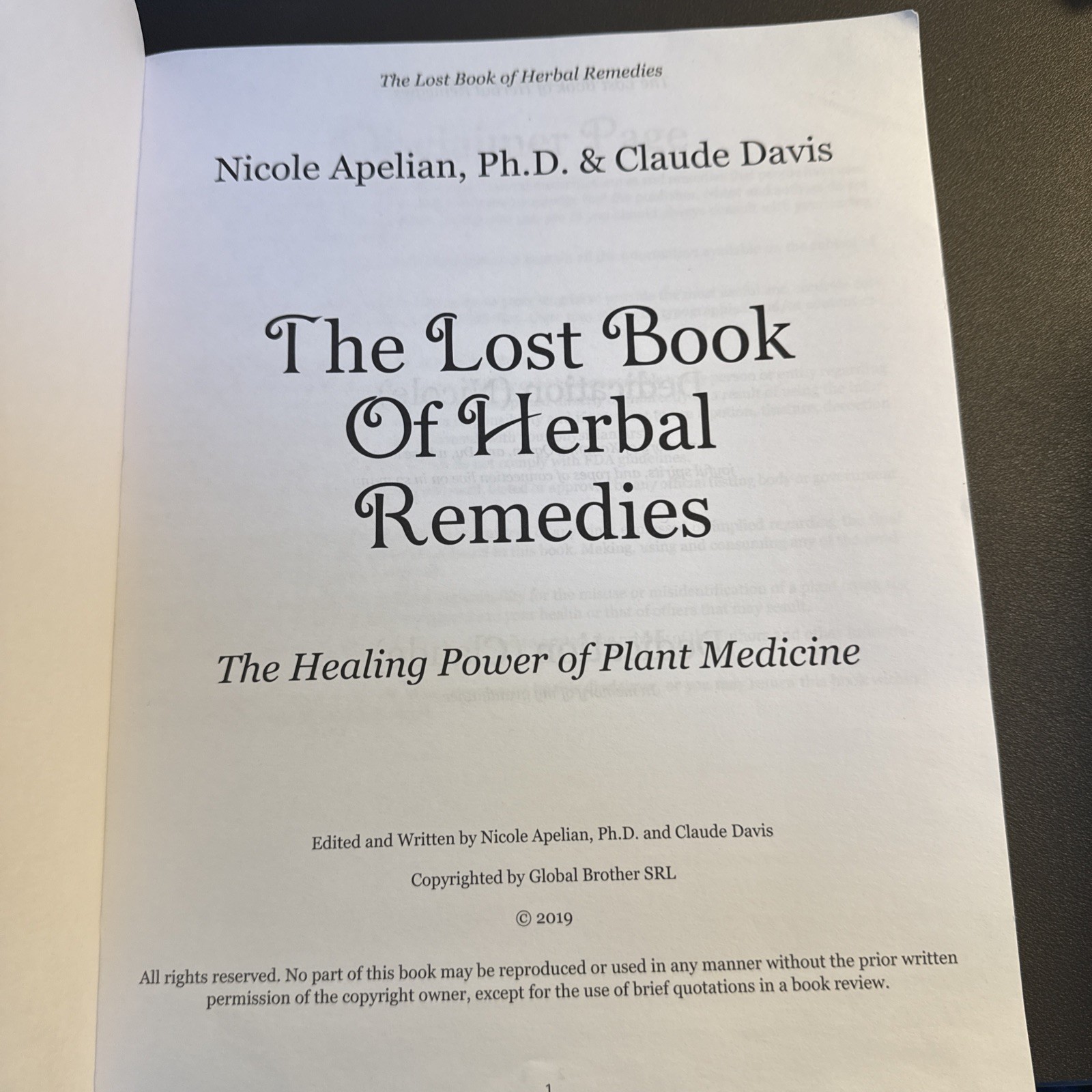 The Lost Book of Herbal Remedies