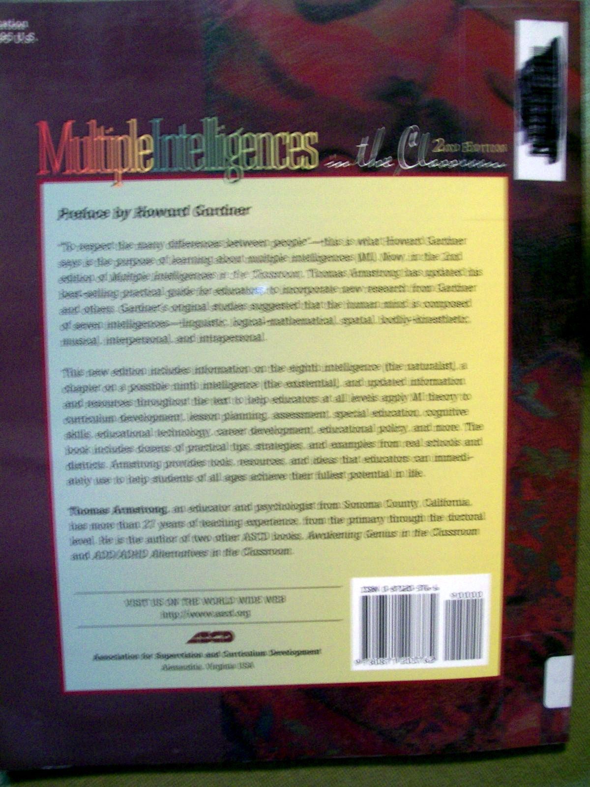 Multiple Intelligences in the Classroom by Thomas Armstrong (2000, Softcover)