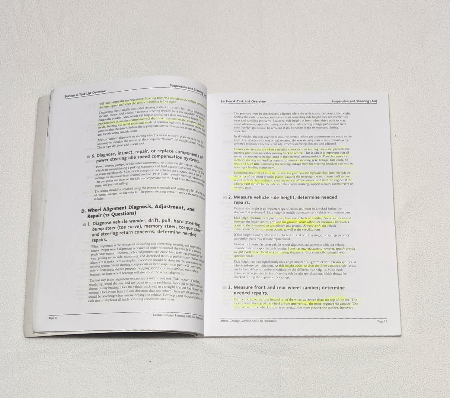 ASE Test Preparation – A4 Suspension and – Paperback, by Delmar