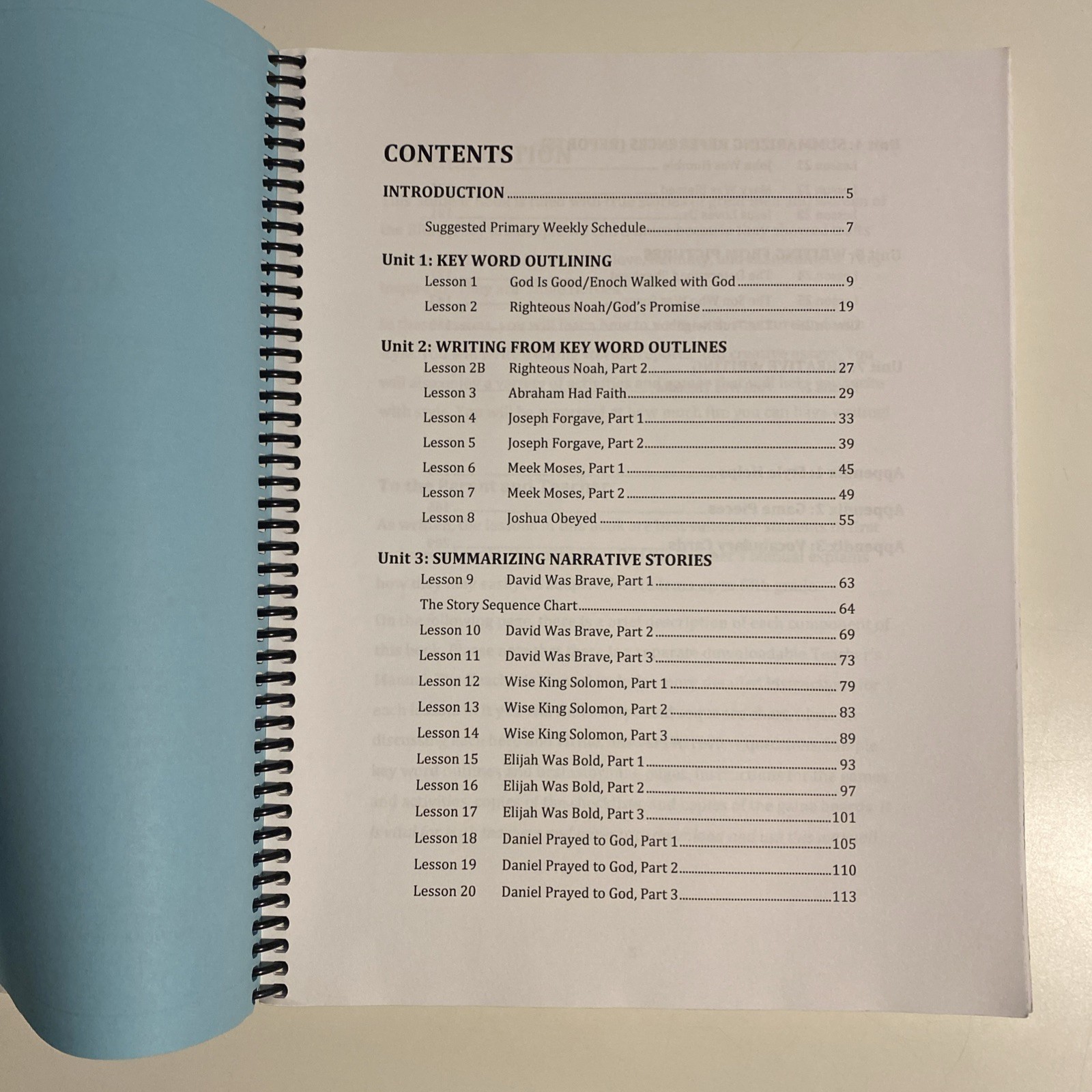 IEW Bible Heroes: Writing Lessons in Structure & Style Student Book No Writing