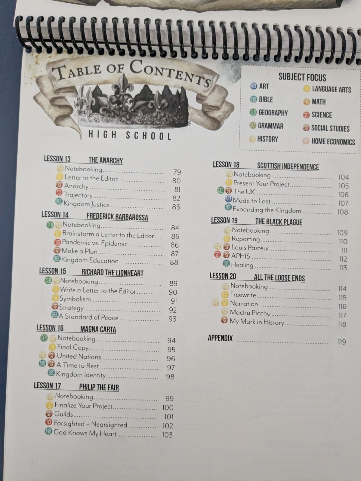 Gather Round Homeschool Curriculum – Middle Ages – High School Workbook