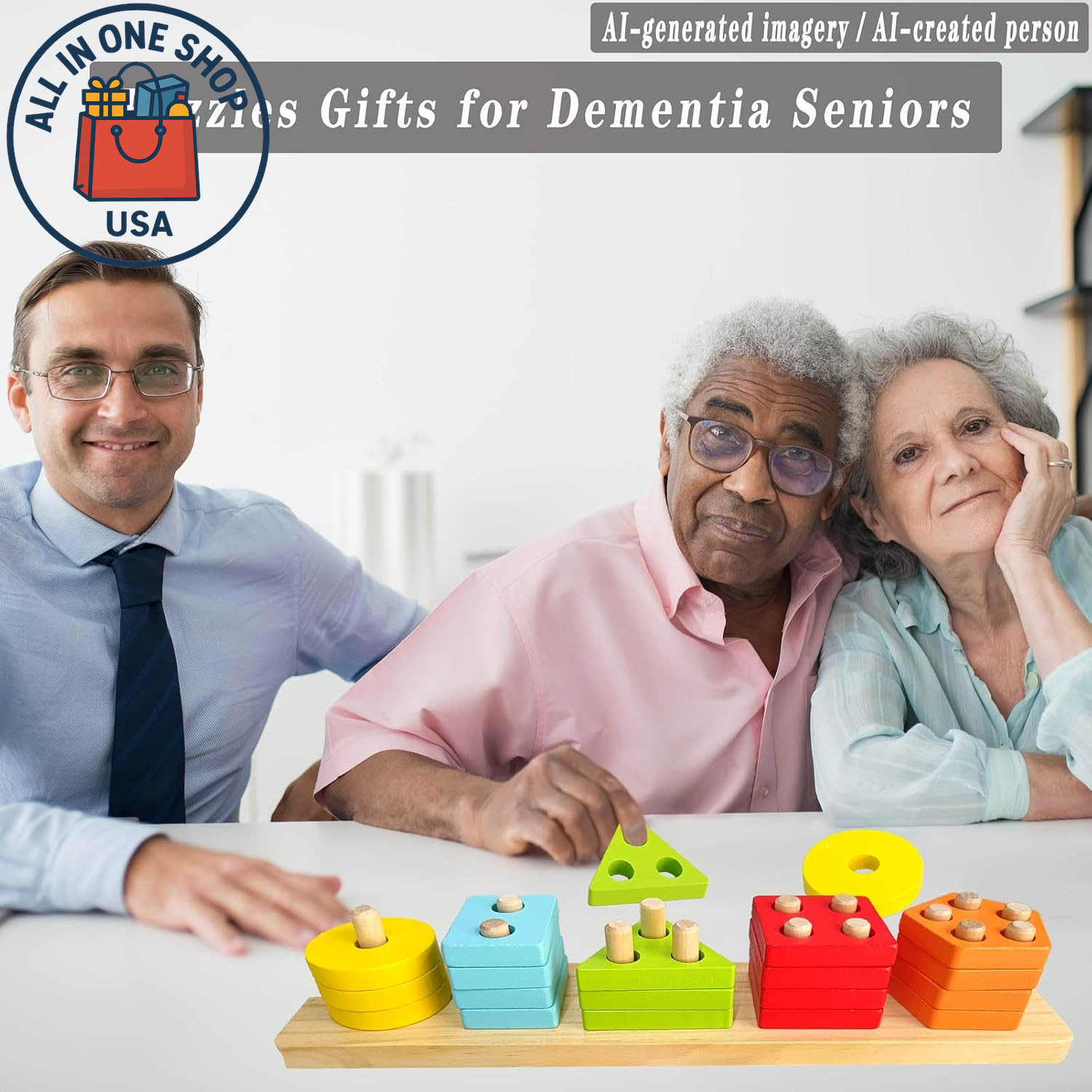 Cognitive Training Games for Seniors: Wooden Puzzles for Dementia Care