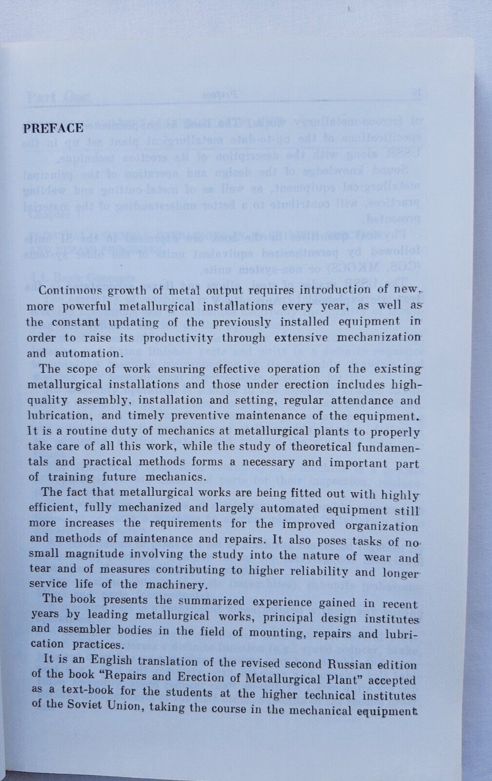 Erection and Operation of Metallurgical Plant by N. Kasatkin, Mir Publishers1975