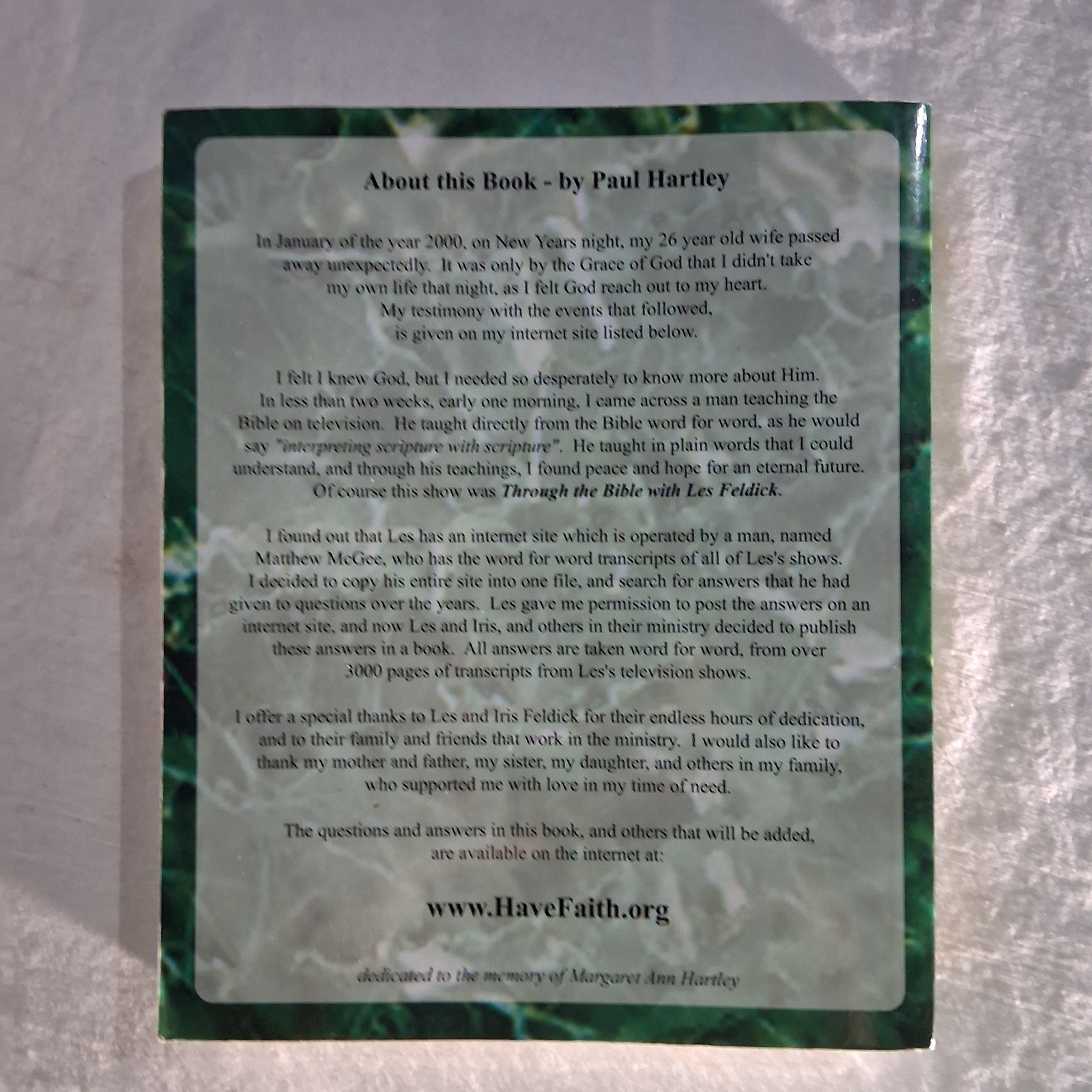 Questions and Answers from the Bible by Feldick, Les E. Please Read
