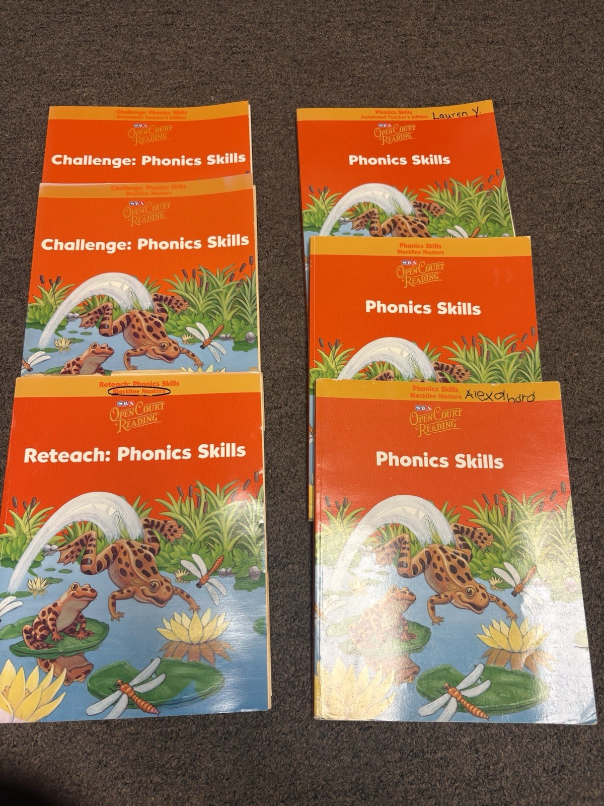 SRA Open Court Reading Level 1 Teacher Lot Masters, Annotated, Transparencies