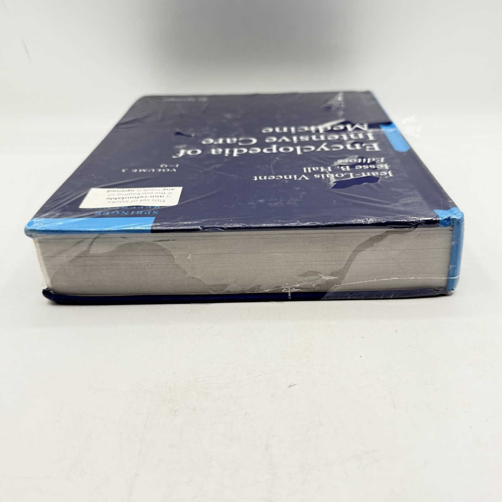 Encyclopedia of Intensive Care VOL 3 – Hardcover, by Vincent Jean-Louis; Hall