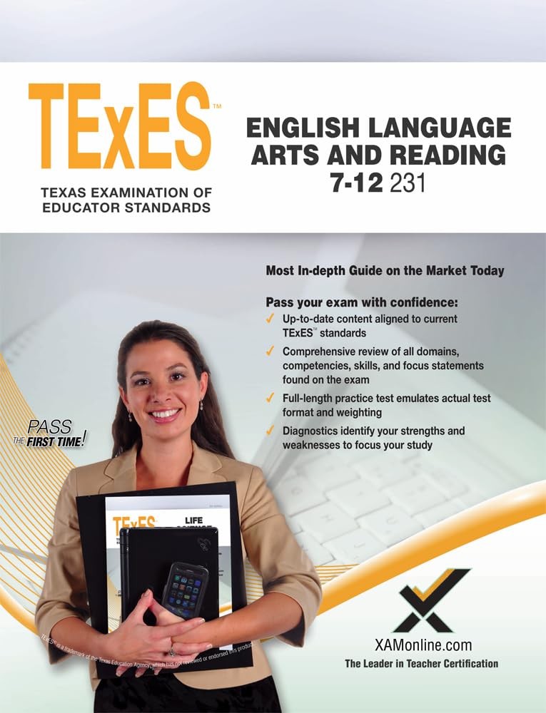 TExES English Language Arts and Reading 7-12 231 Teacher Certification Study…