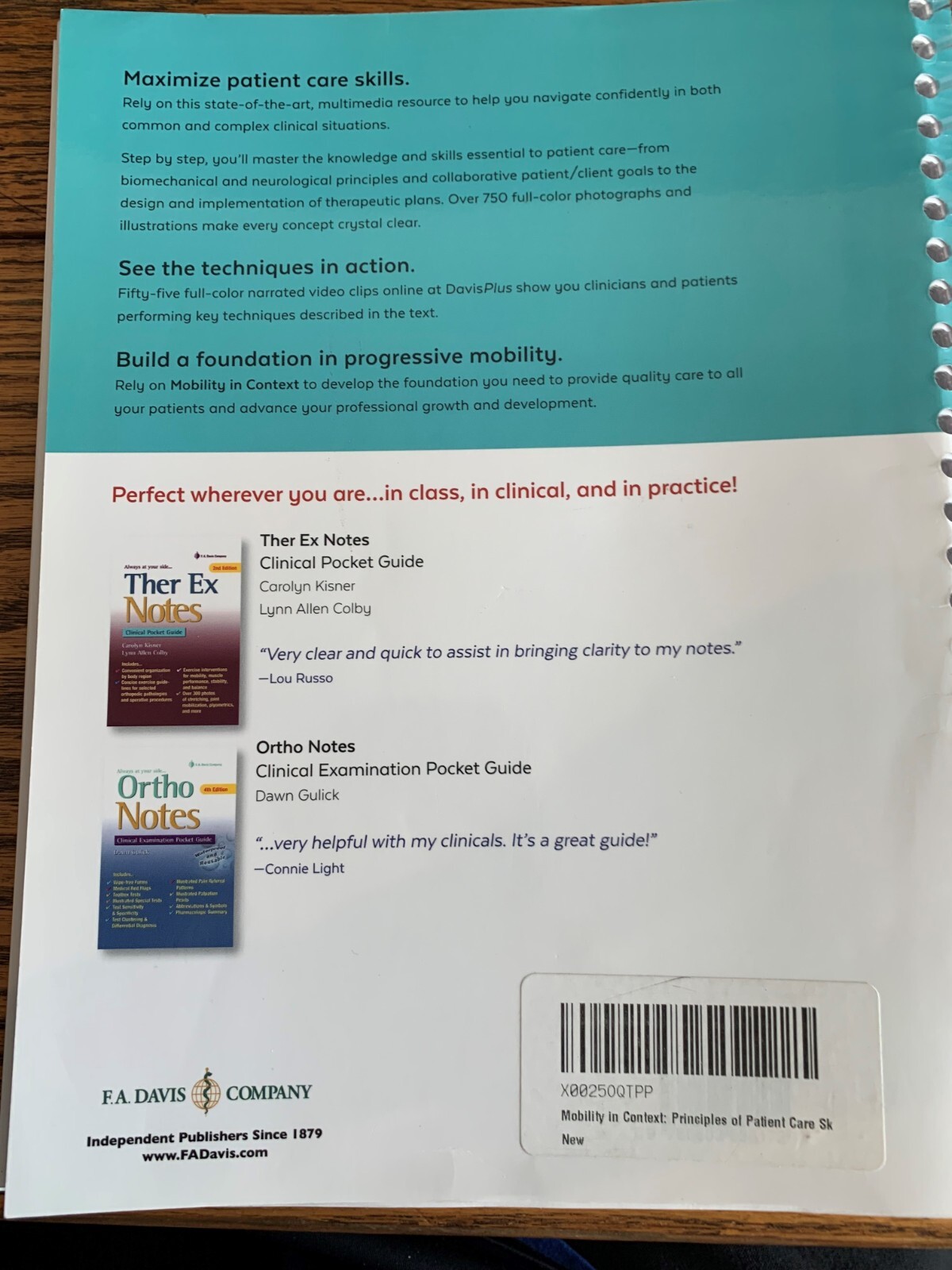 Mobility in Context : Principles of Patient Care Skills by Susan Chinworth…