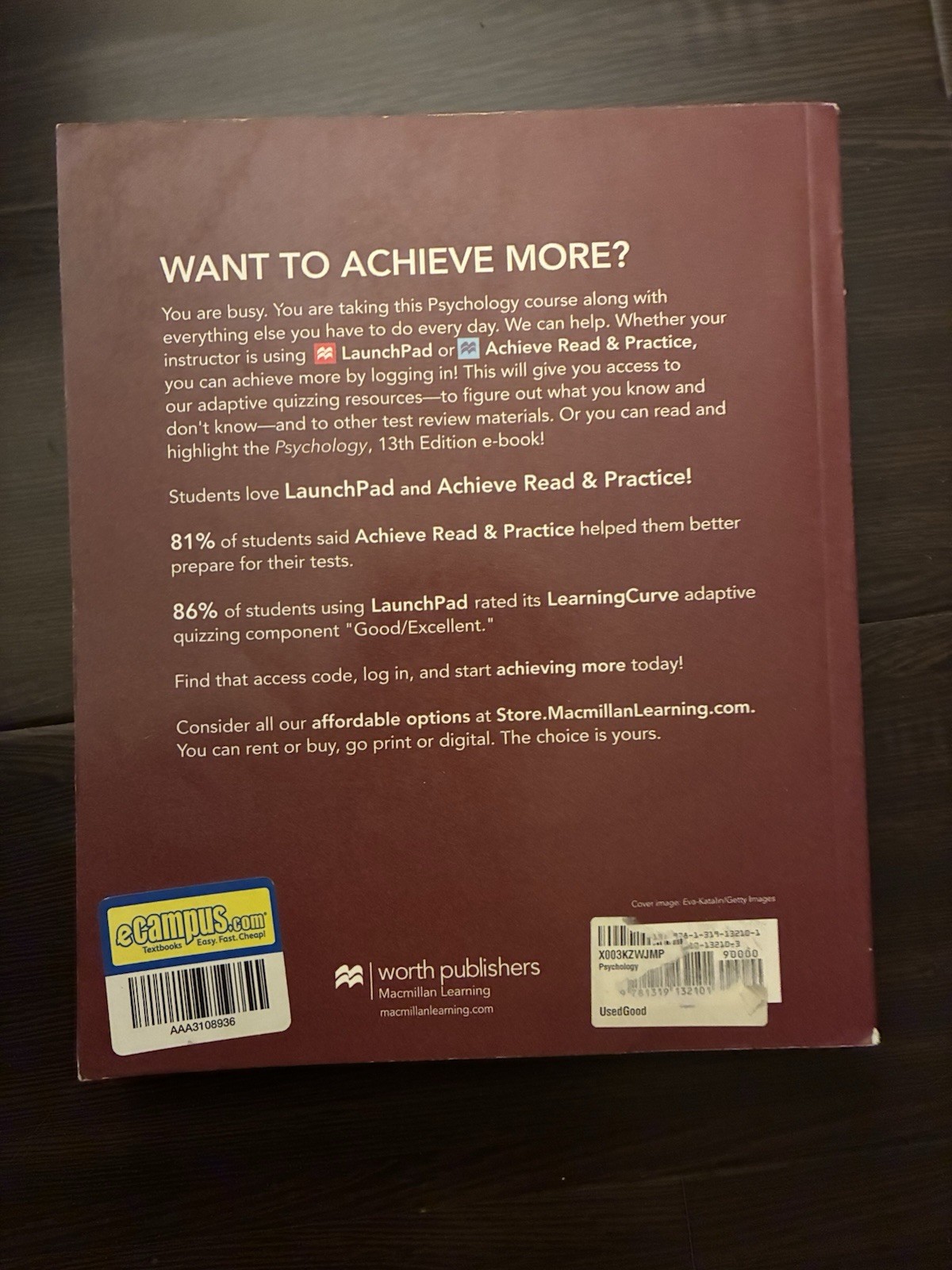 Psychology – by David G. Myers 13th Edition