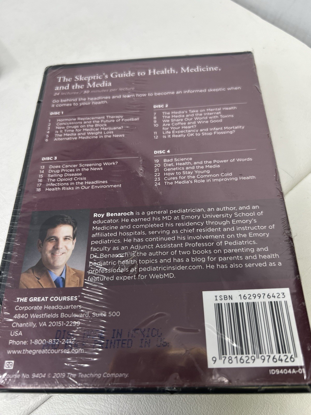 The Great Courses – better living health/nutrition/wellness LOT OF 3 new/sealed
