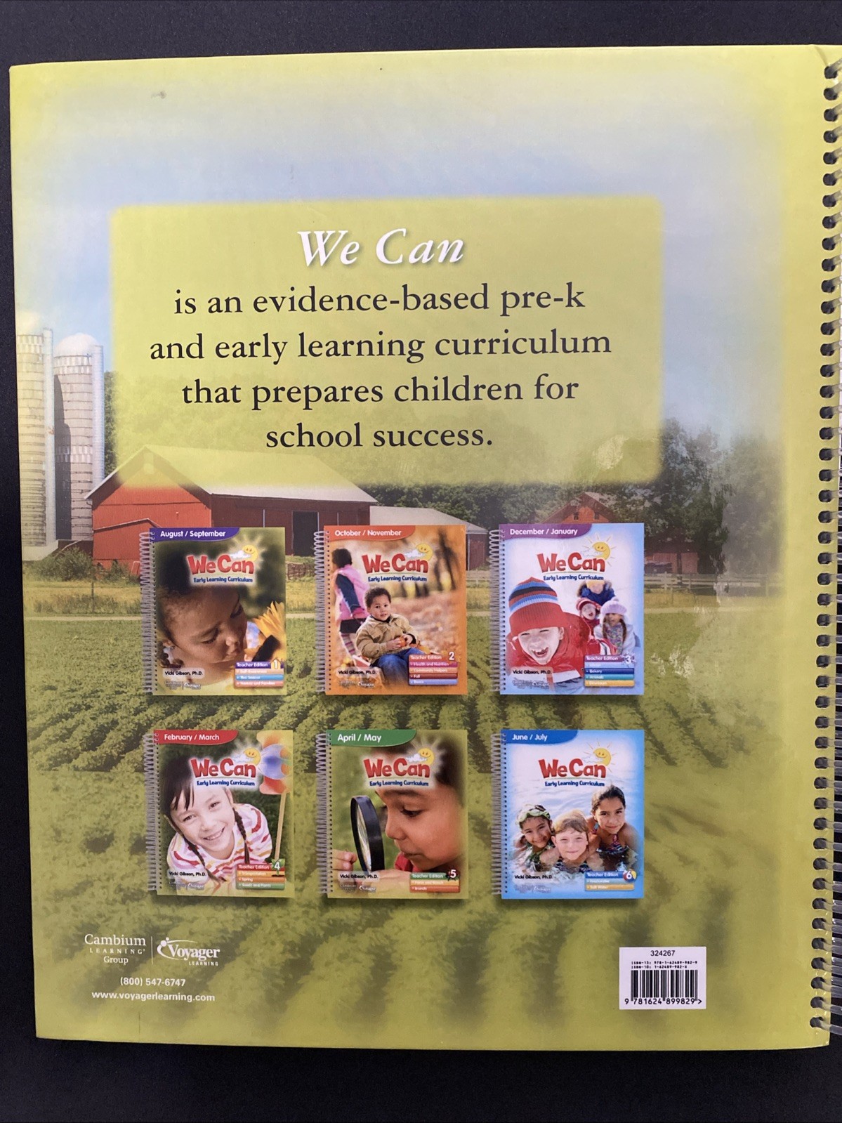 We Can Early Learning/Homeschool-Pre-K or K,Year Round, Set Of 6 Different Books