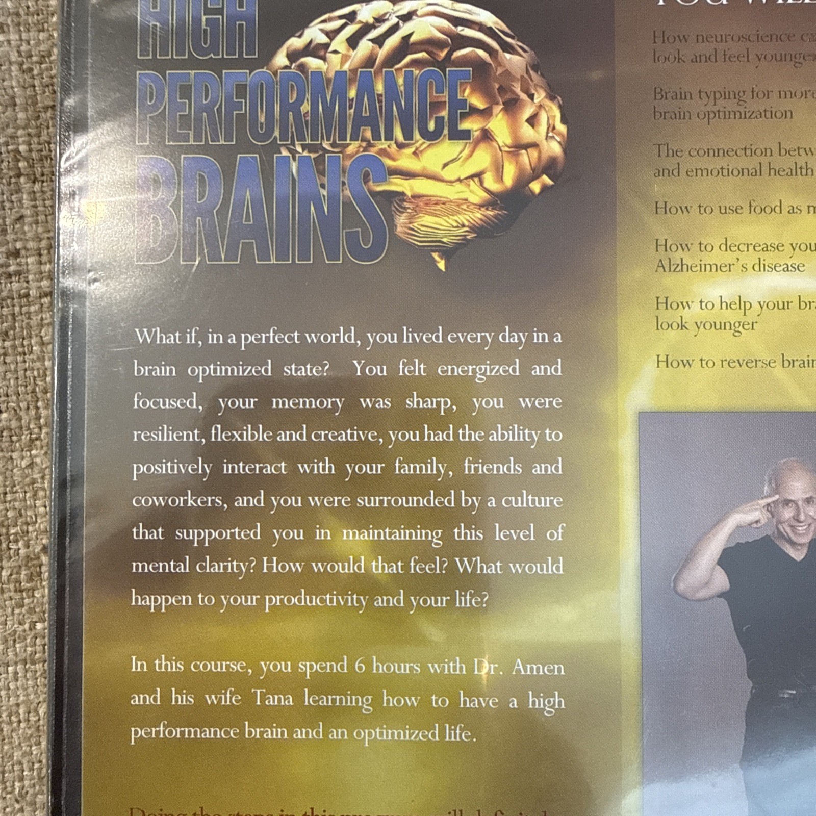 Longevity DVDs Dr Daniel Amen High Performance Brains Six Discs Video Series