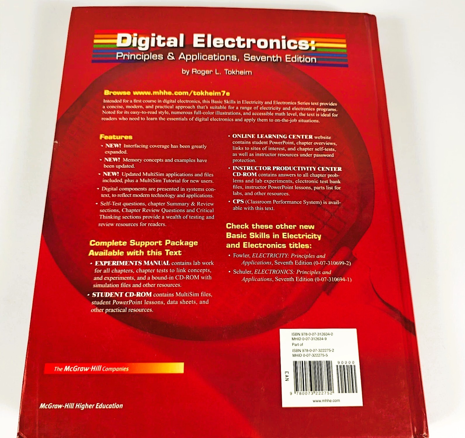 Digital Electronics : Principles & Applications ,7th Edition~ Roger Tokheim NEW!