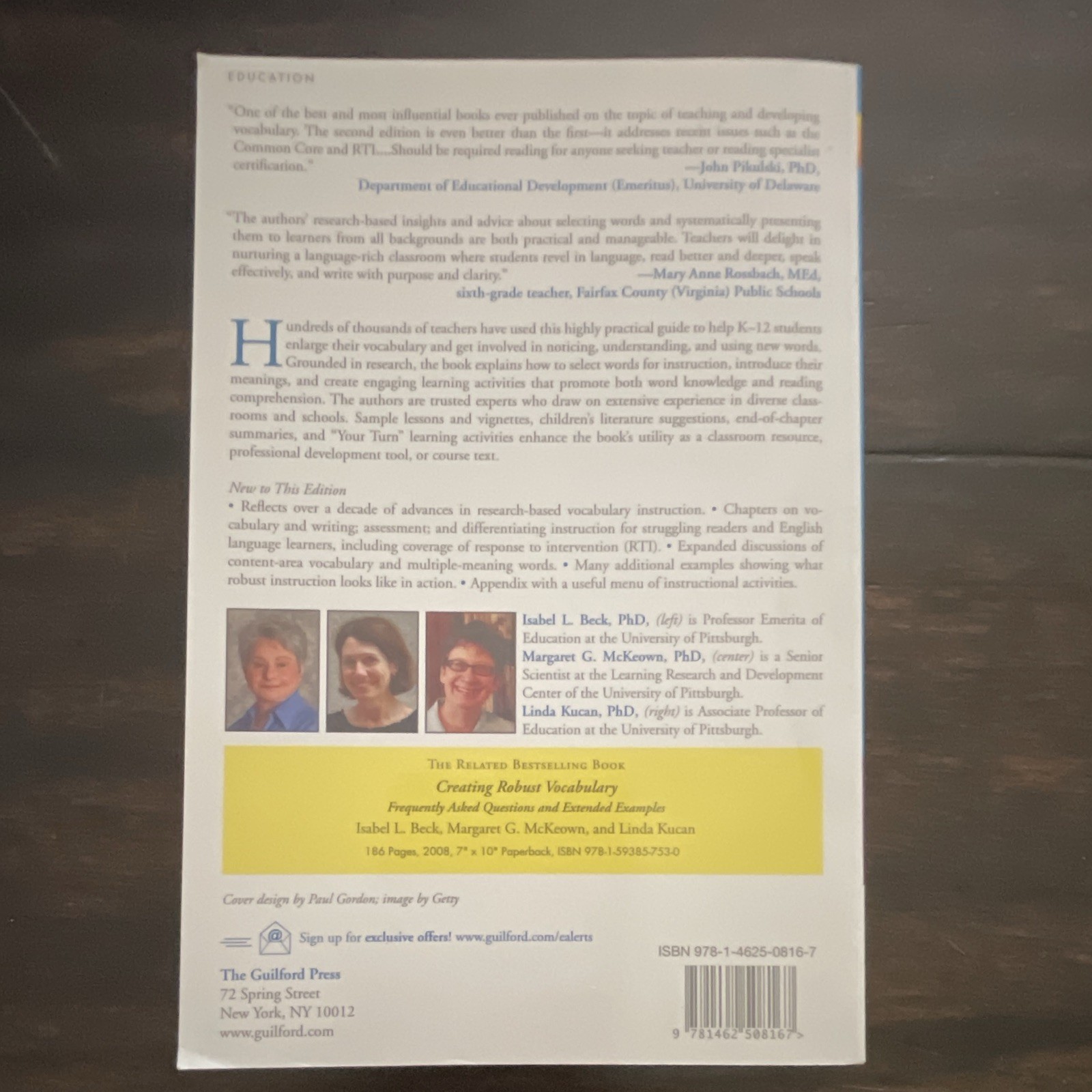 Bringing Words to Life 2nd Ed Paperback Beck McKeown Kucan 2013 Guilford