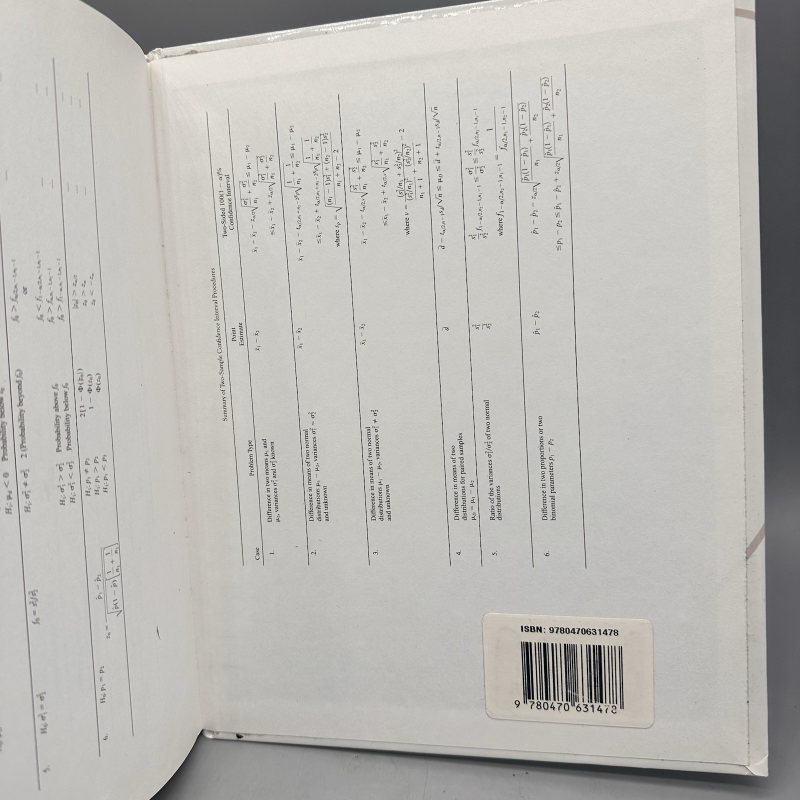 Engineering Statistics – Textbook, by John Wiley & Sons