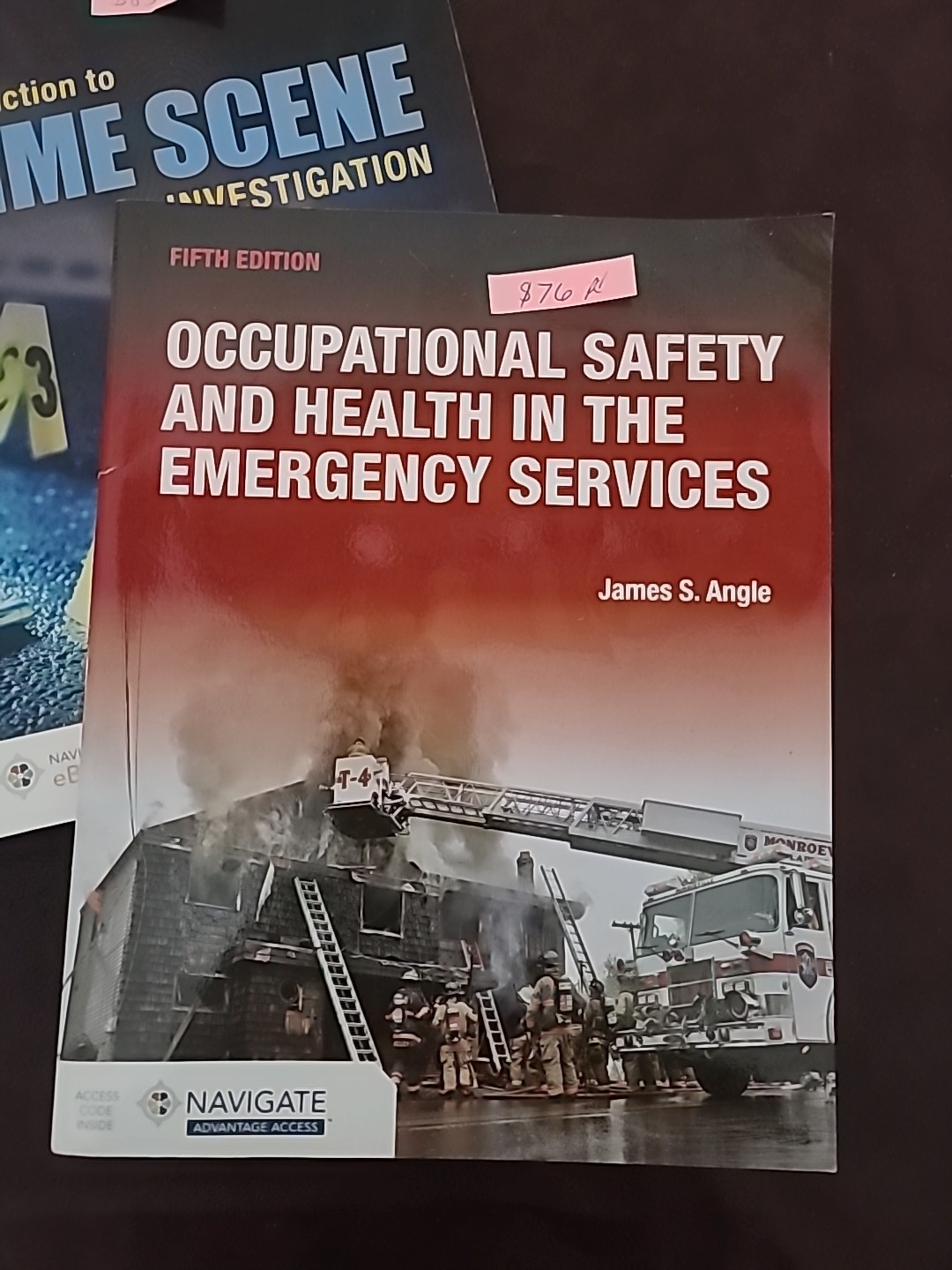 Lot of 2 College Textbooks – Emergency Services Safety (Angle 5th Ed) + Crime…