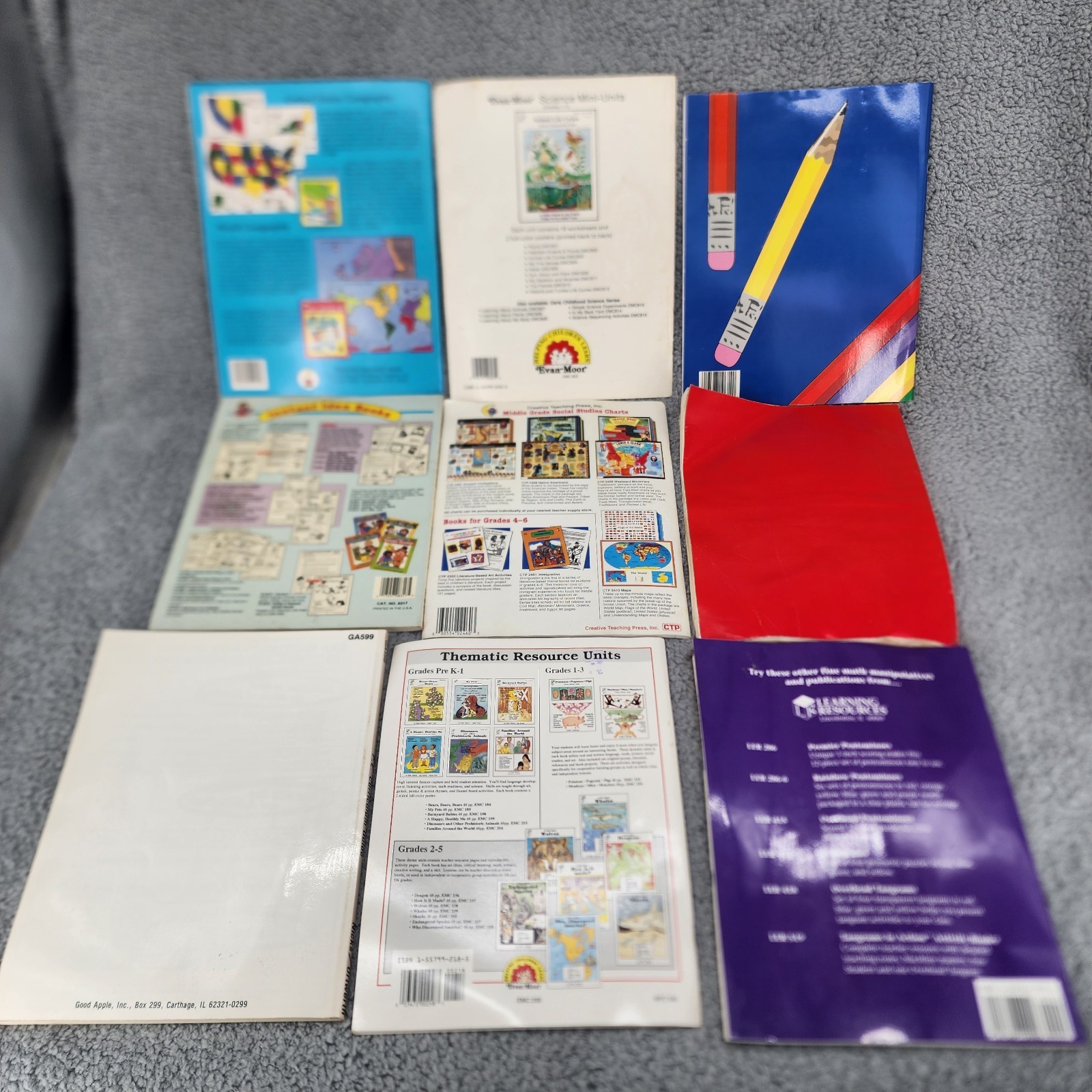 Vtg Mixed Lot of 9 Books Children Homeschool Learning Resources Activity