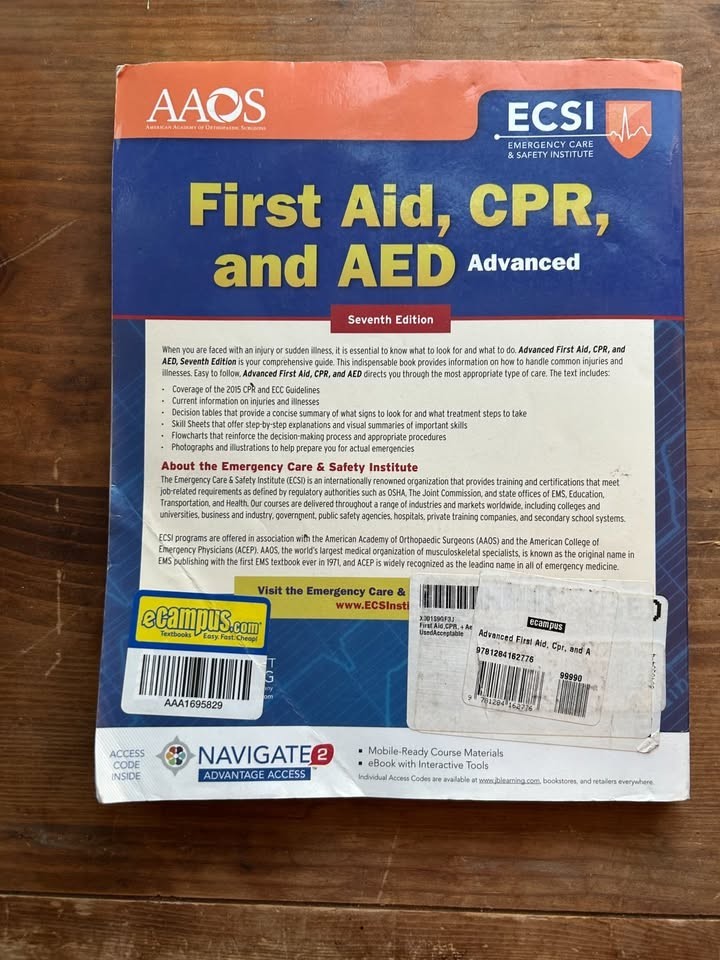 Advanced First Aid, CPR, and AED by American Academy of Orthopaedic Surgeons…