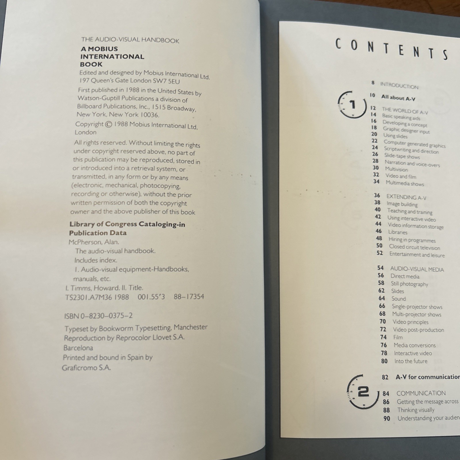 Mobius International Book Ser.: Audio-Visual Handbook by Howard Timms and…