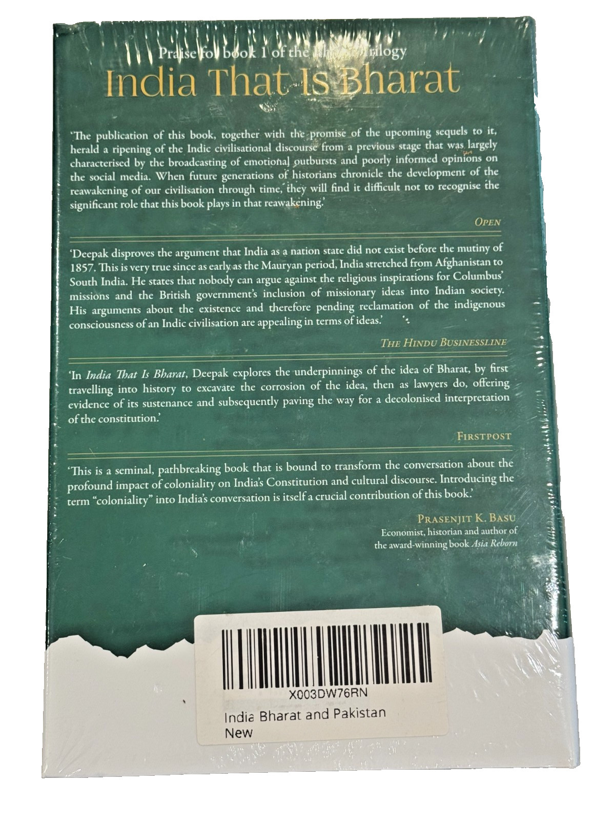 India, Bharat and Pakistan: The Constitutional Journey of a Sandwiched Civilisat
