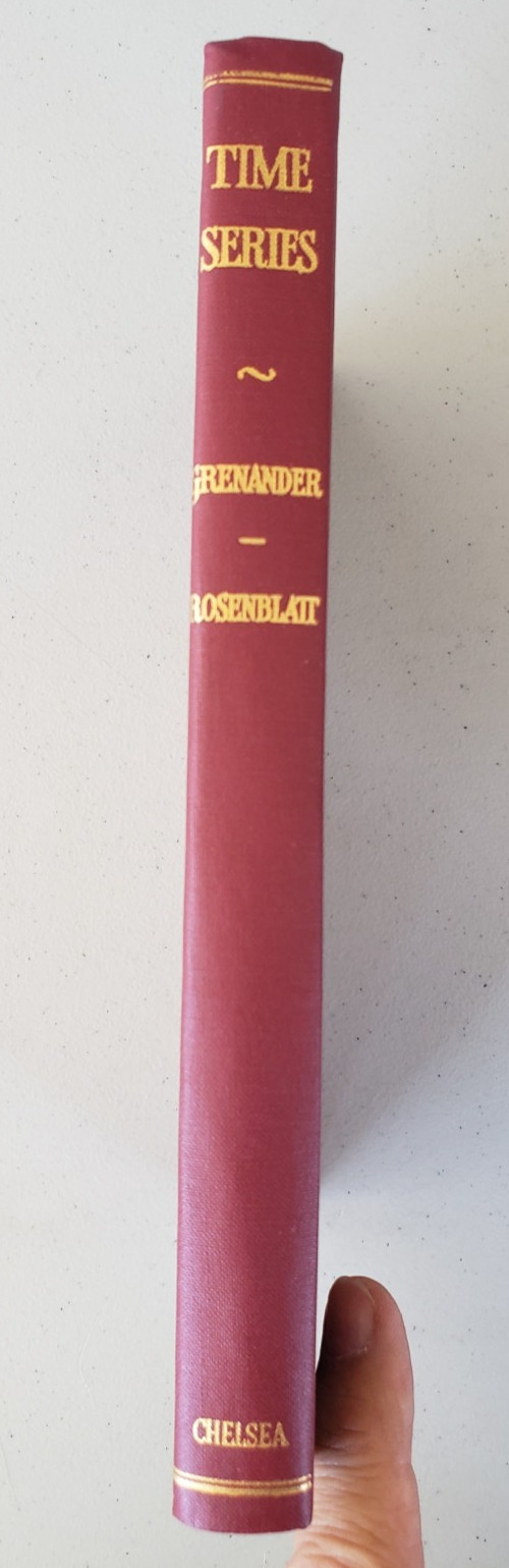 Statistical Analysis of Stationary Time Series Grenander 1984 Chelsea HC NEW NOS