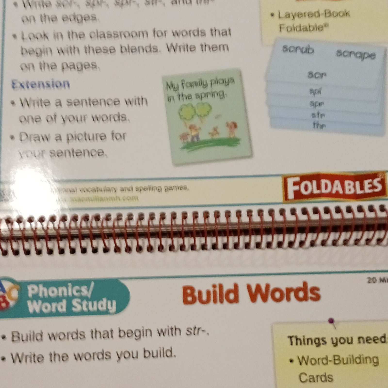 Treasures Macmillan/McGraw-Hill Phonics/Word Study Flip Chart Spiral Bound