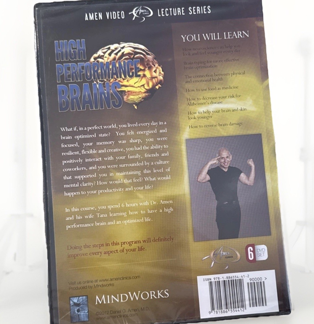 Longevity DVDs Dr Daniel Amen High Performance Brains Six Discs Video Series