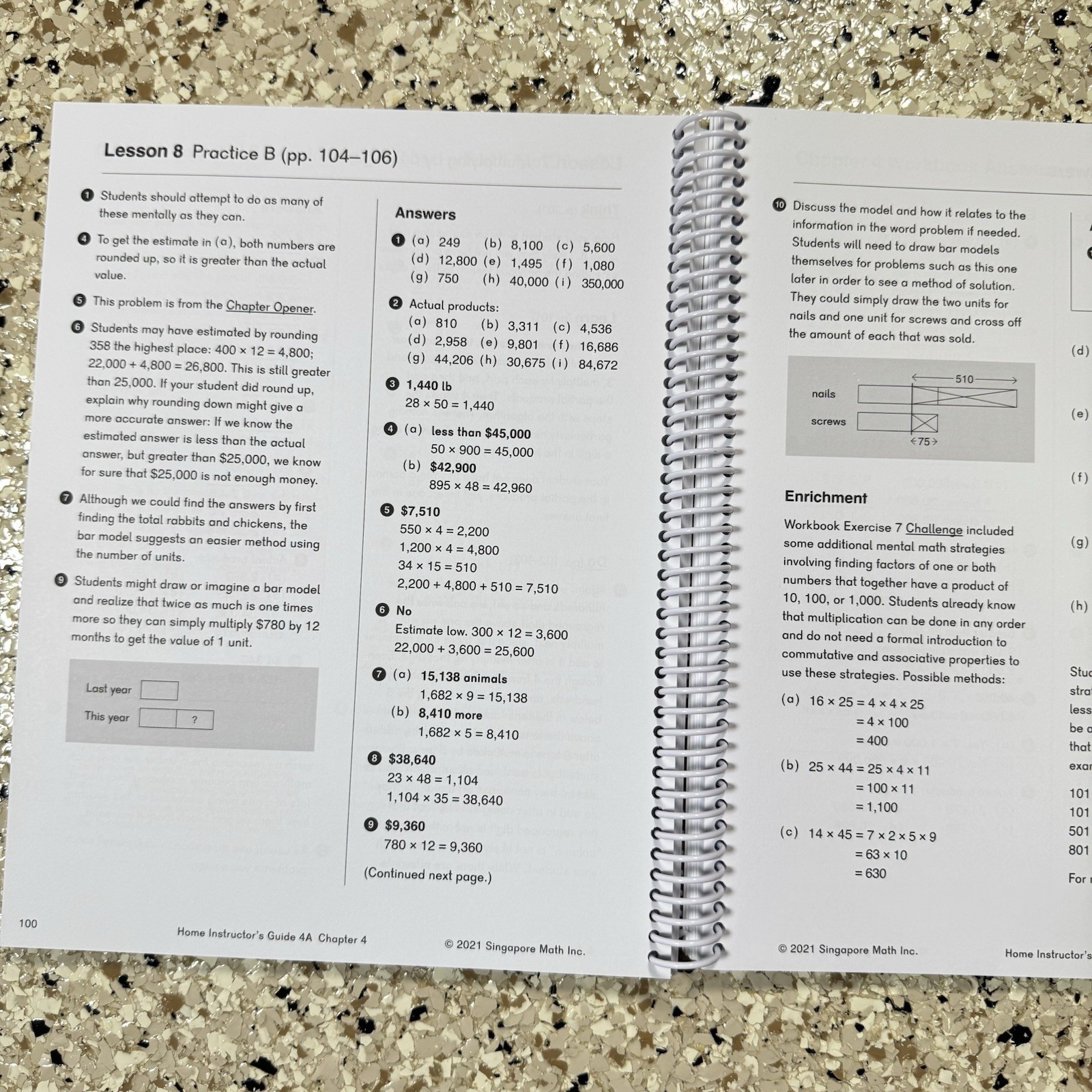 Dimensions Math Home Instructor’s Guide 4A Singapore Math Spiral Teacher Guide