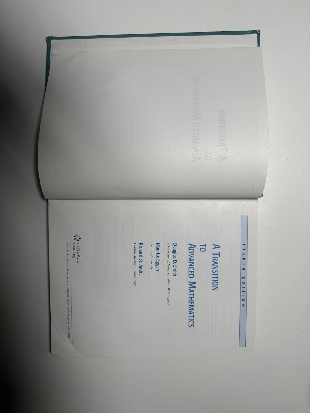 Transition to Advanced Mathematics by Richard St. Andre, Douglas Smith and…