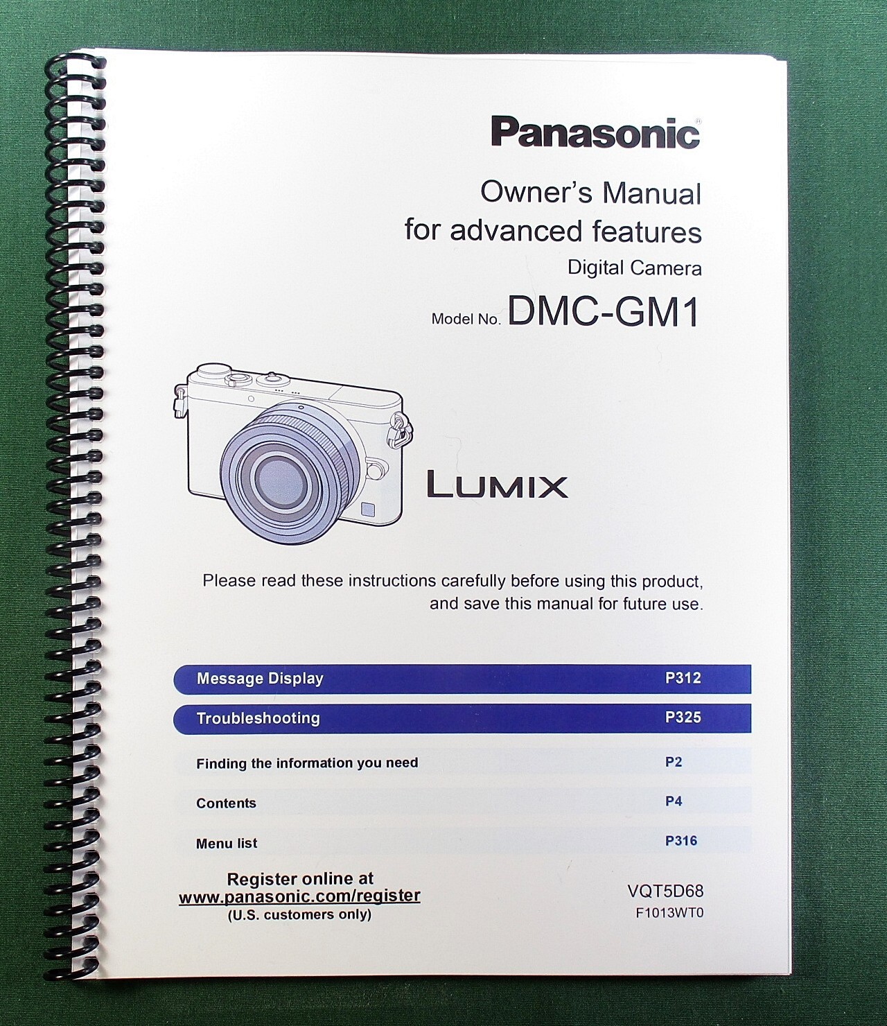 Panasonic Lumix DMC-GM1 Advanced Instruction Manual: 350 Pages & Clear Covers!