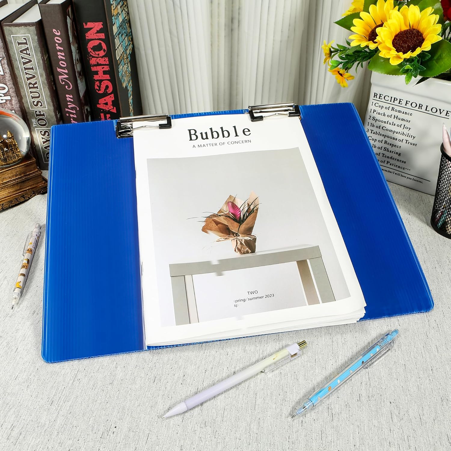 2Pcs Slant Board for Writing 16 X 12 Inch Sloped Surface Clipboard 20°Tilted Wri