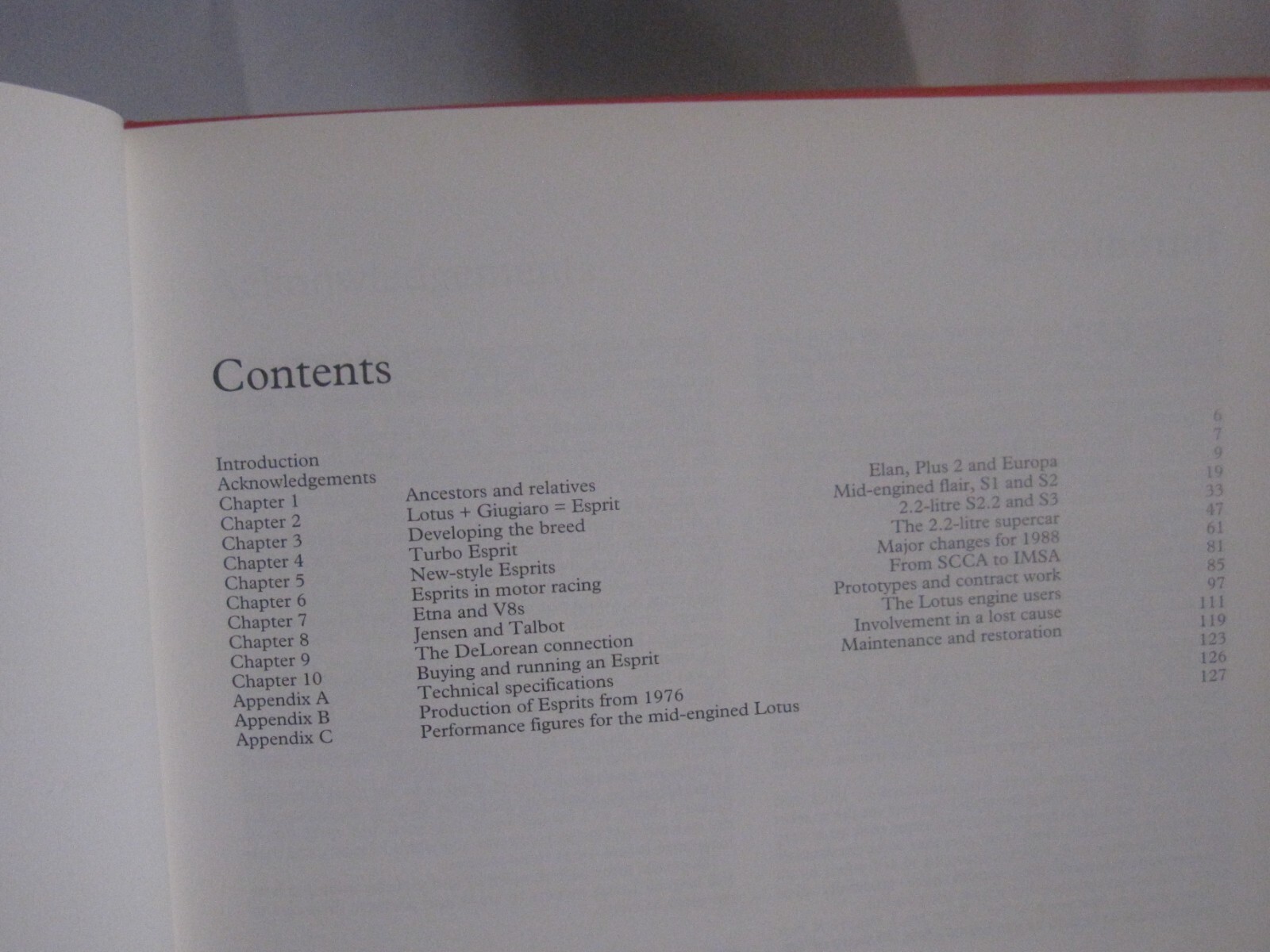 Lotus Since the 70’s- A Collectors Guide- Vol 2- Esprit, Etna and V8 – G. Robson