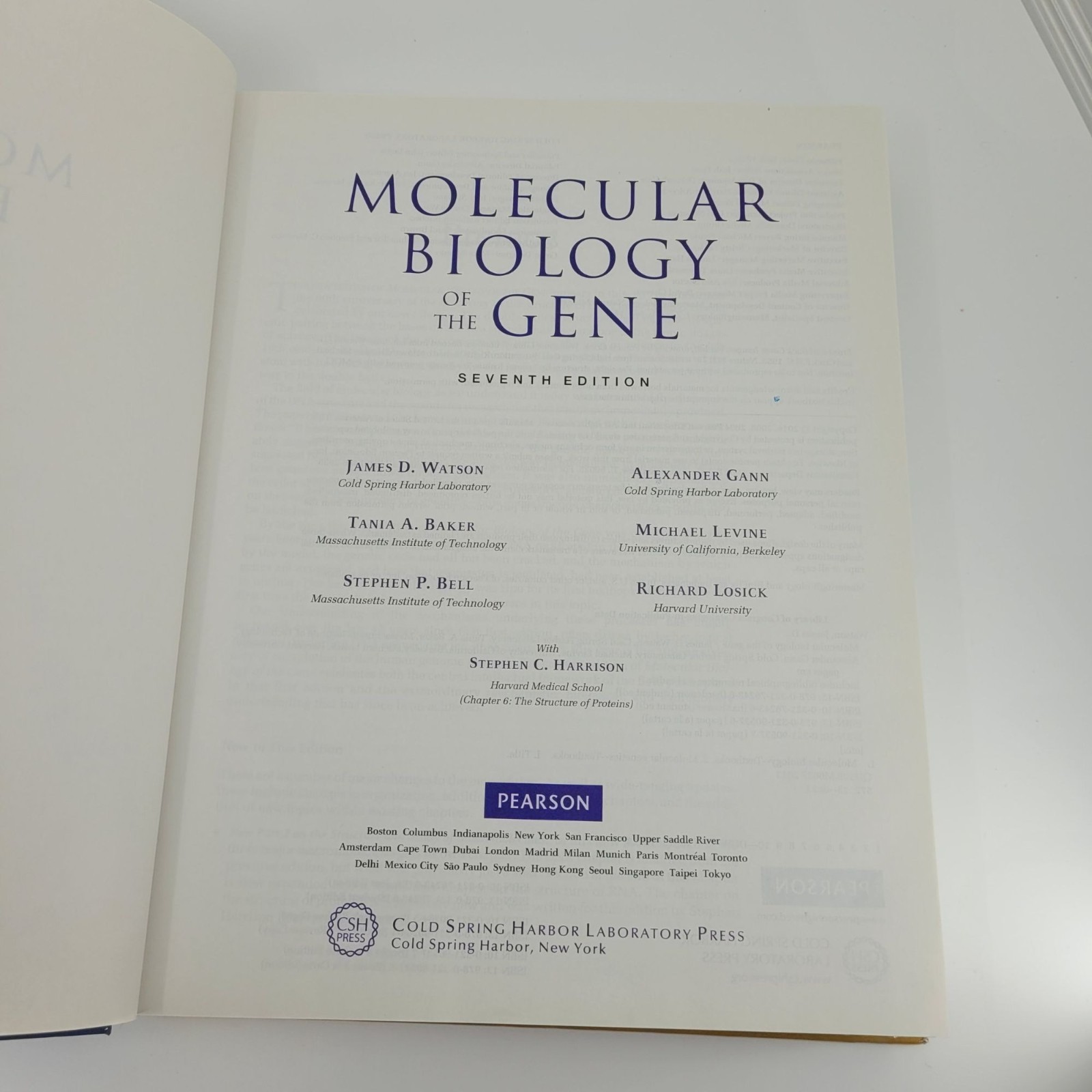 Molecular Biology of the Gene Seventh Edition Textbook 2014 James Watson Pearson
