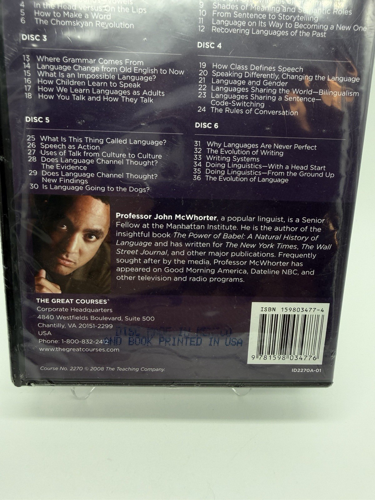 NEW SEALED The Great Courses TRANSCRIPT UNDERSTANDING LINGUISTICS TEACHING